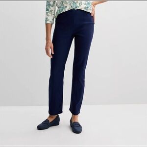 NWOT Croft & Barrow Navy Straight-Leg Pull-on Pants | Size 4 Regular